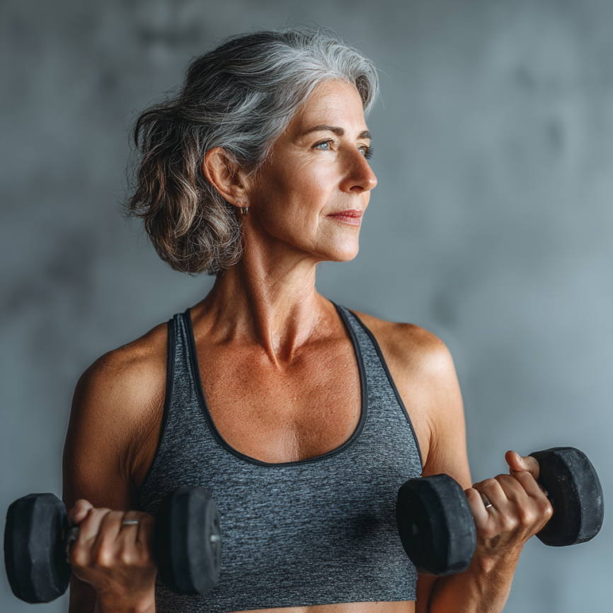 Група старших людей займається йогою